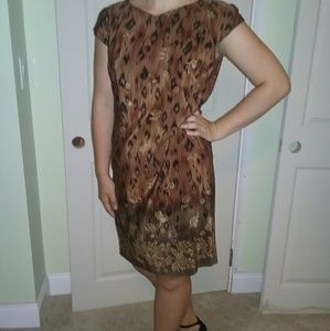 A knee length dress